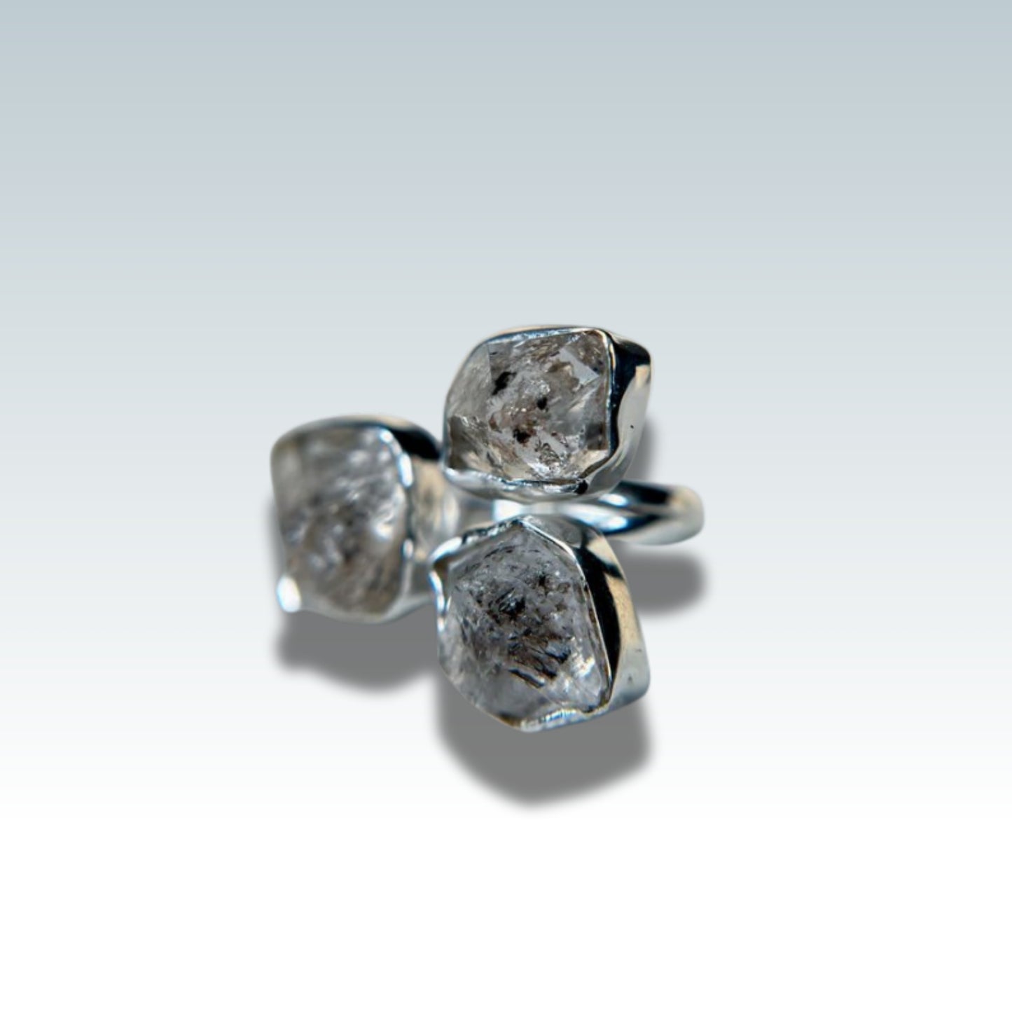 Herkimer Diamond Ring, 925 Sterling Silver Ring