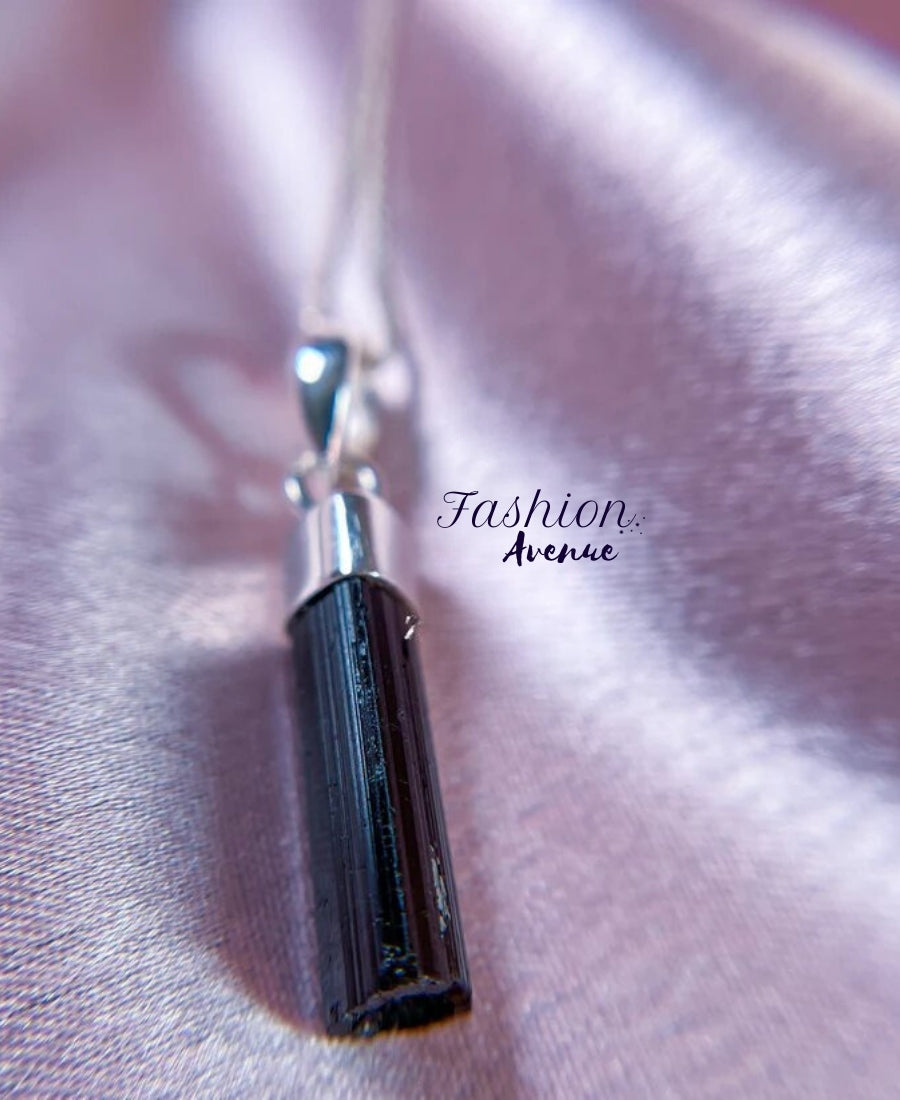 Black Tourmaline Pendant, Necklaces, Black, Gift, Him, Her, Jewelry