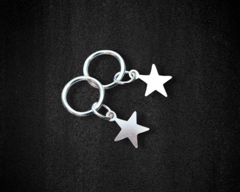 925 Sterling silver earrings with star Drop Earrings, Dangly Earrings, Contemporary Jewellery For Womens & Girls