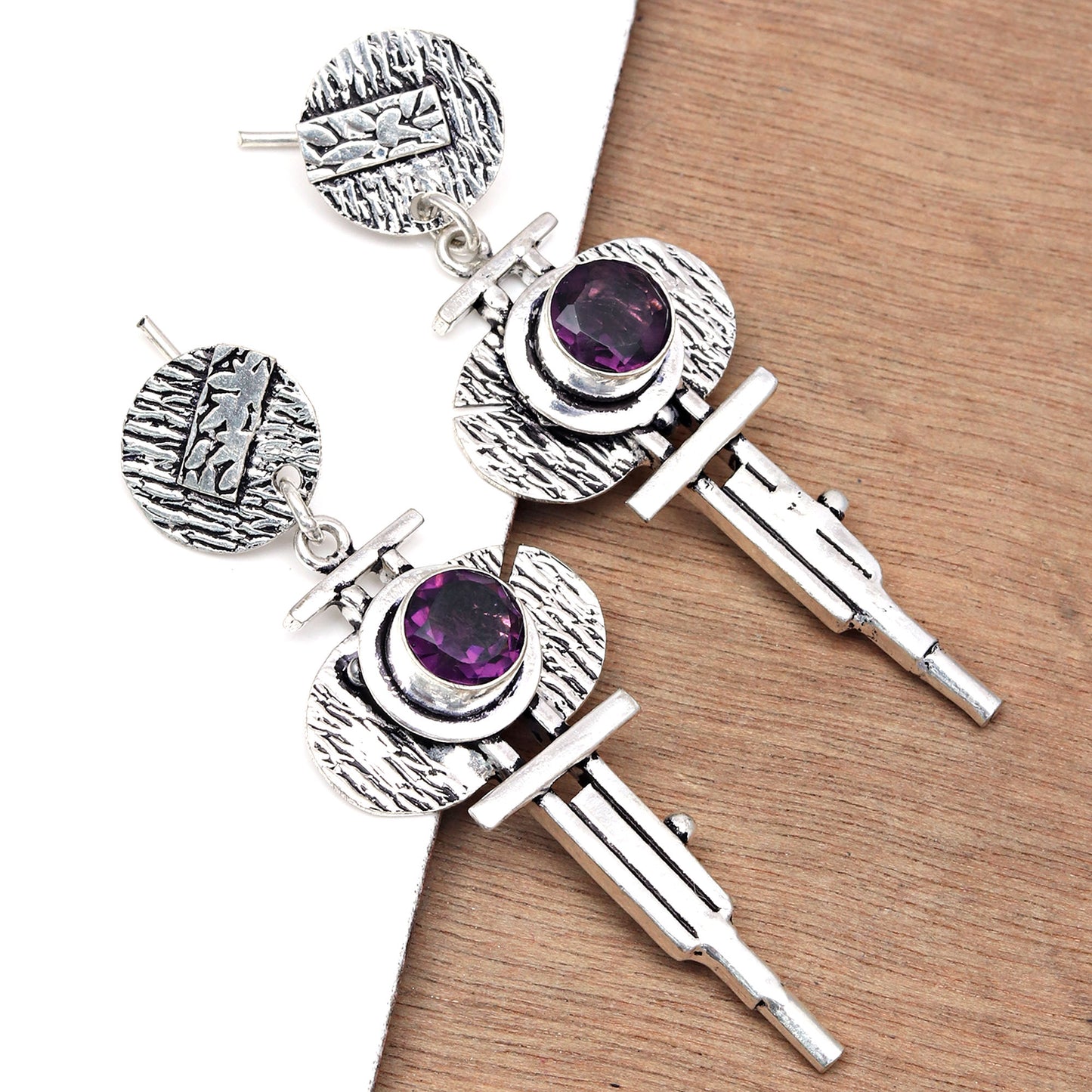 Amethyst Earrings In 925 Sterling Silver Earrings Gemstones