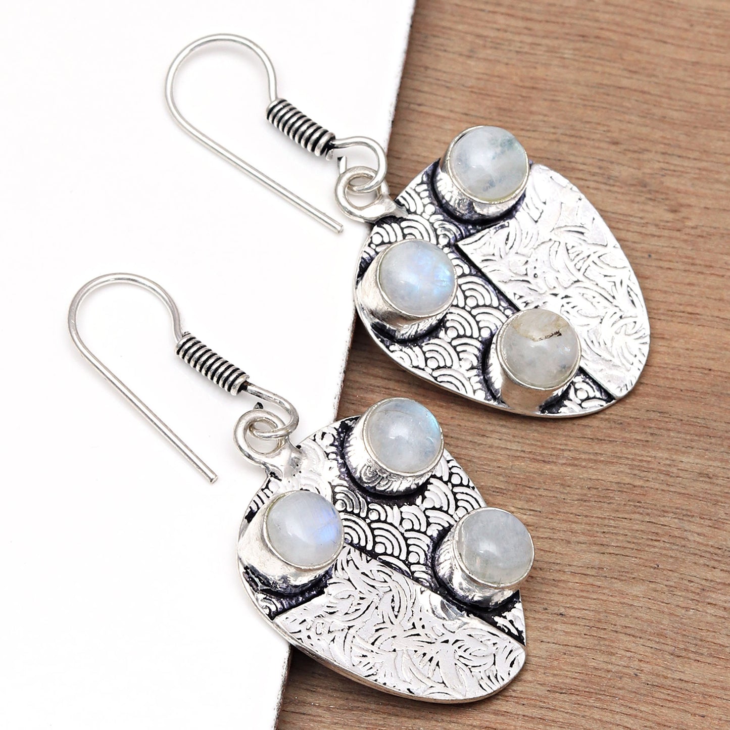 Moonstone Earrings In 925 Sterling Silver Earrings Gemstones