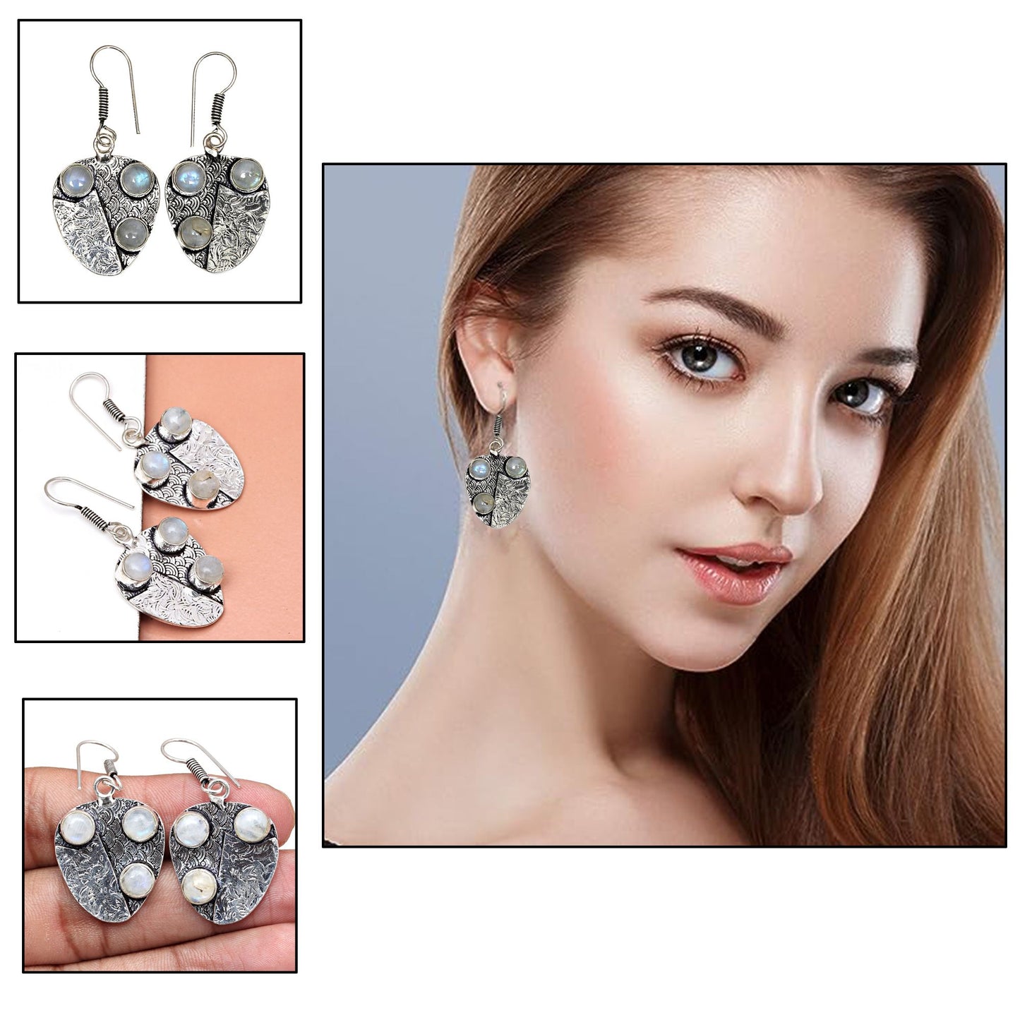 Moonstone Earrings In 925 Sterling Silver Earrings Gemstones