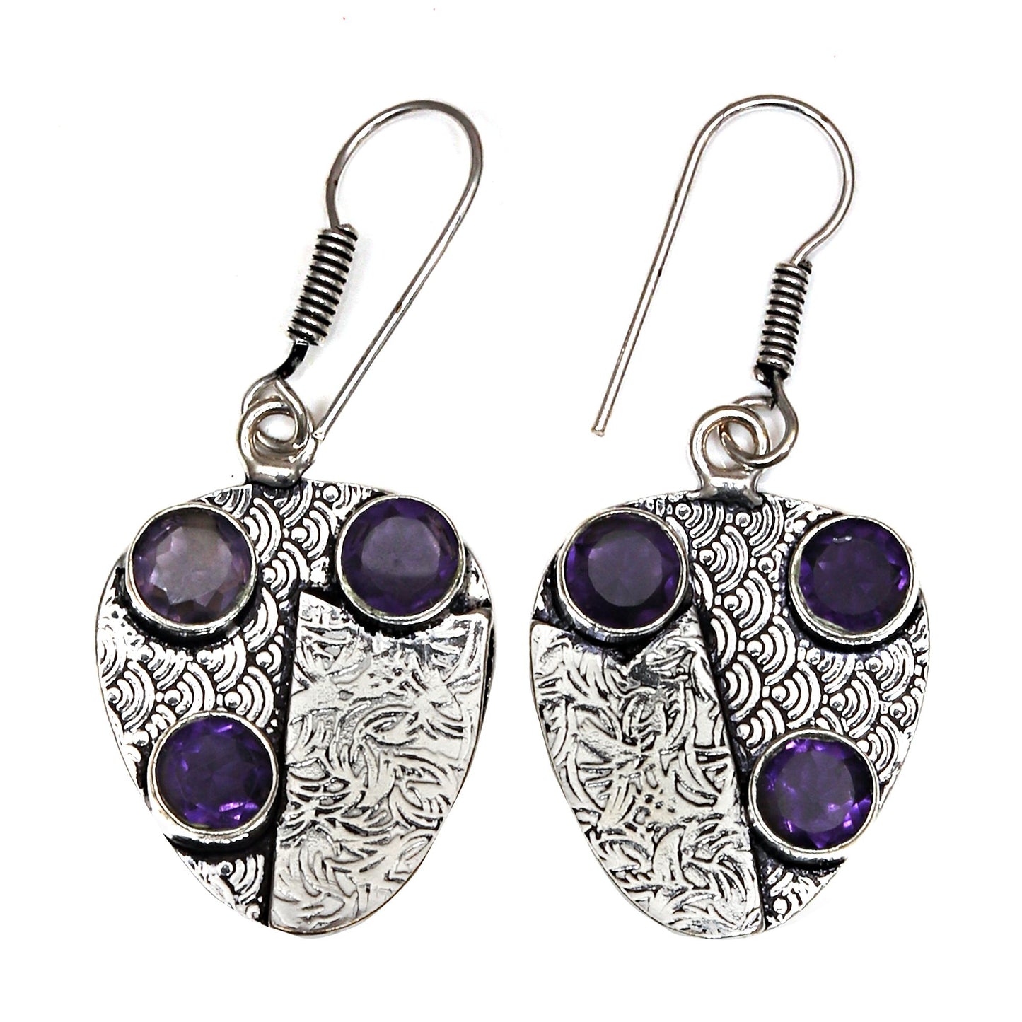 Amethyst Earrings In 925 Sterling Silver Earrings Gemstones