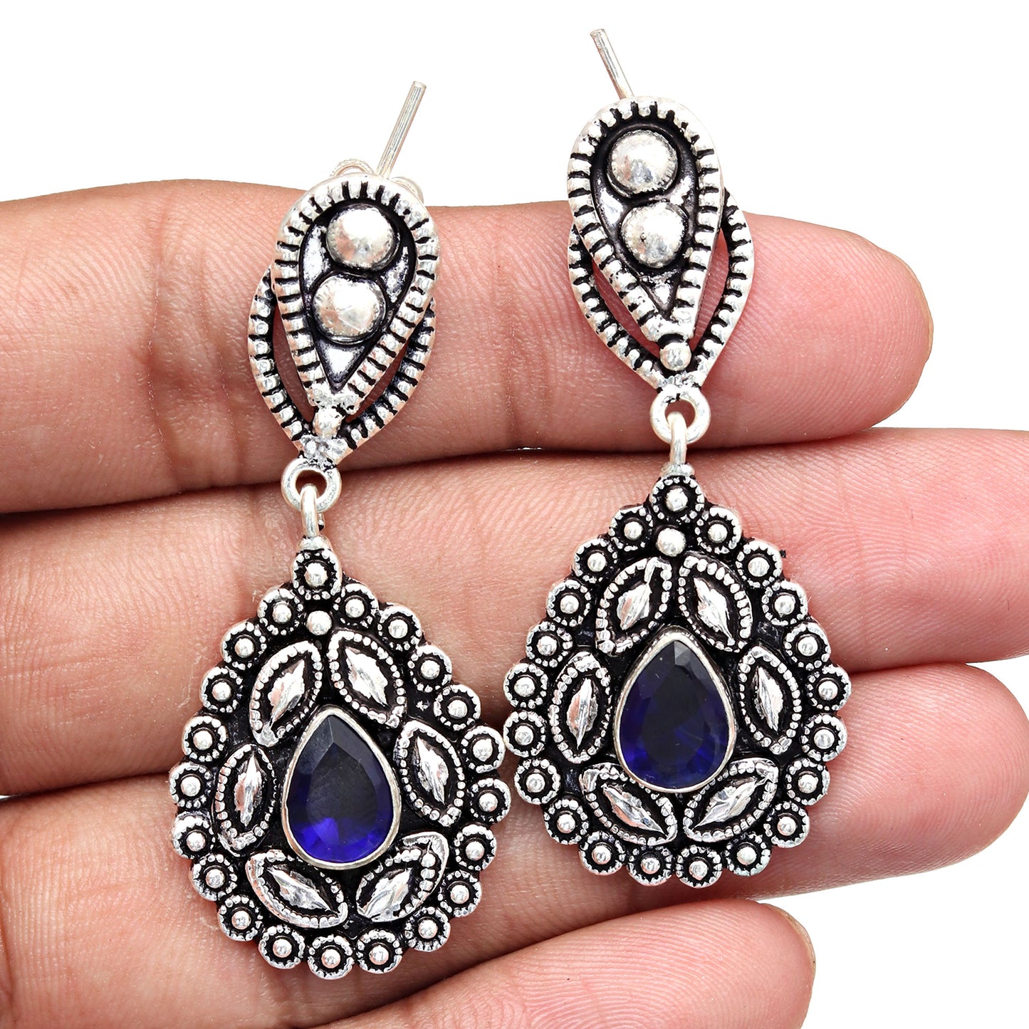 Tanzanite Earring In 925 Silver