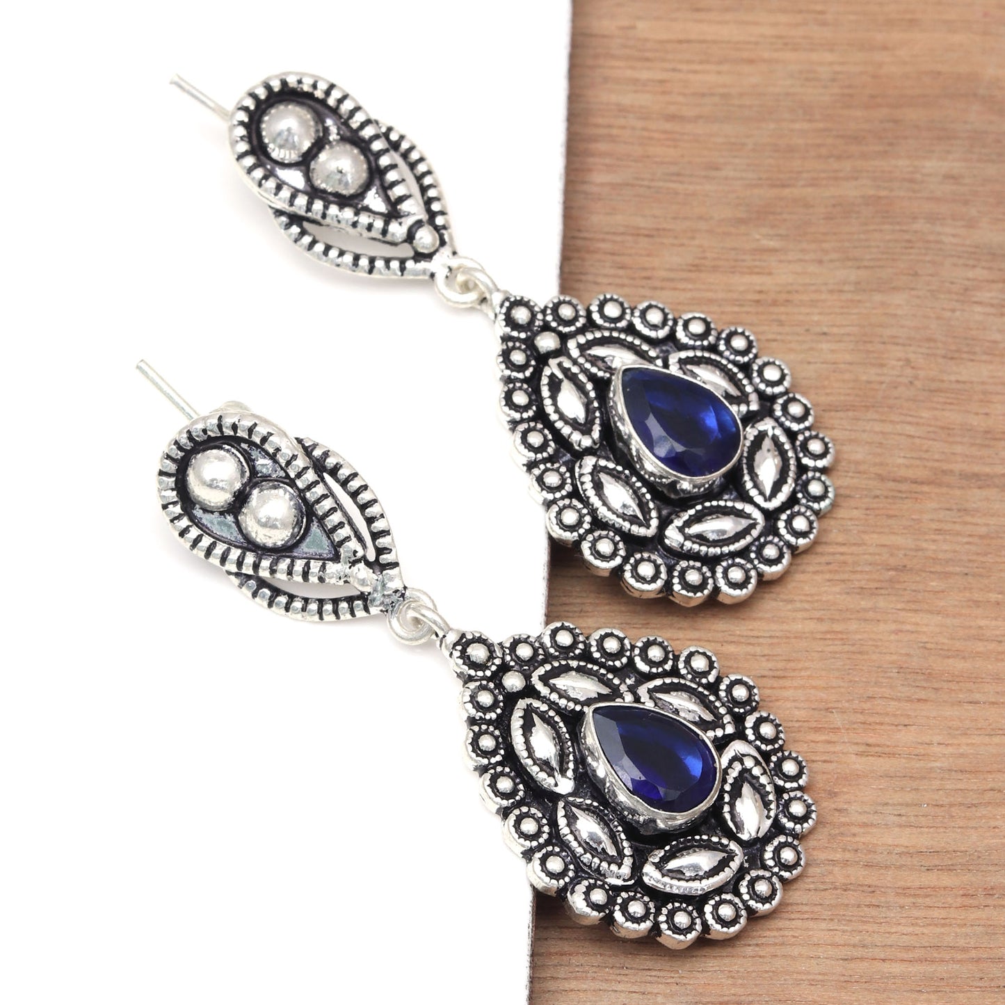 Tanzanite Earring In 925 Silver