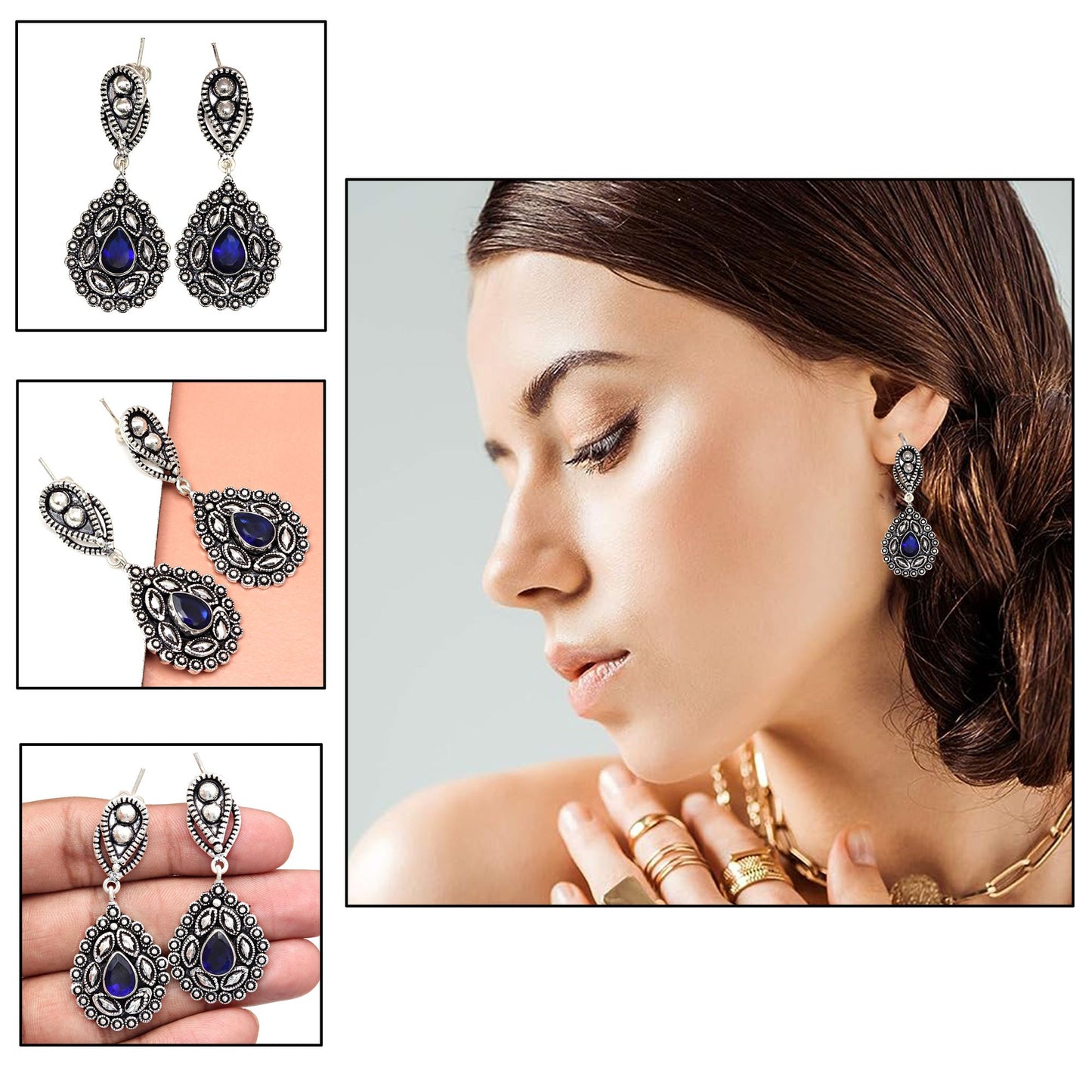 Tanzanite Earring In 925 Silver