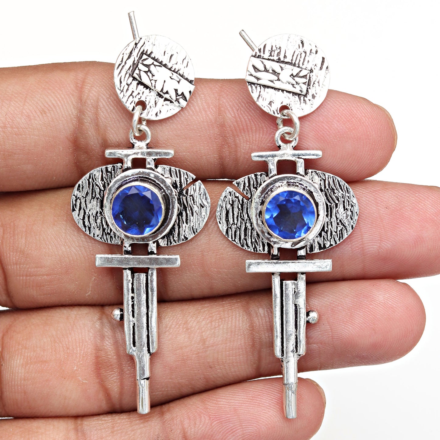 Tanzanite Earring in 925 Silver for Women & Girls