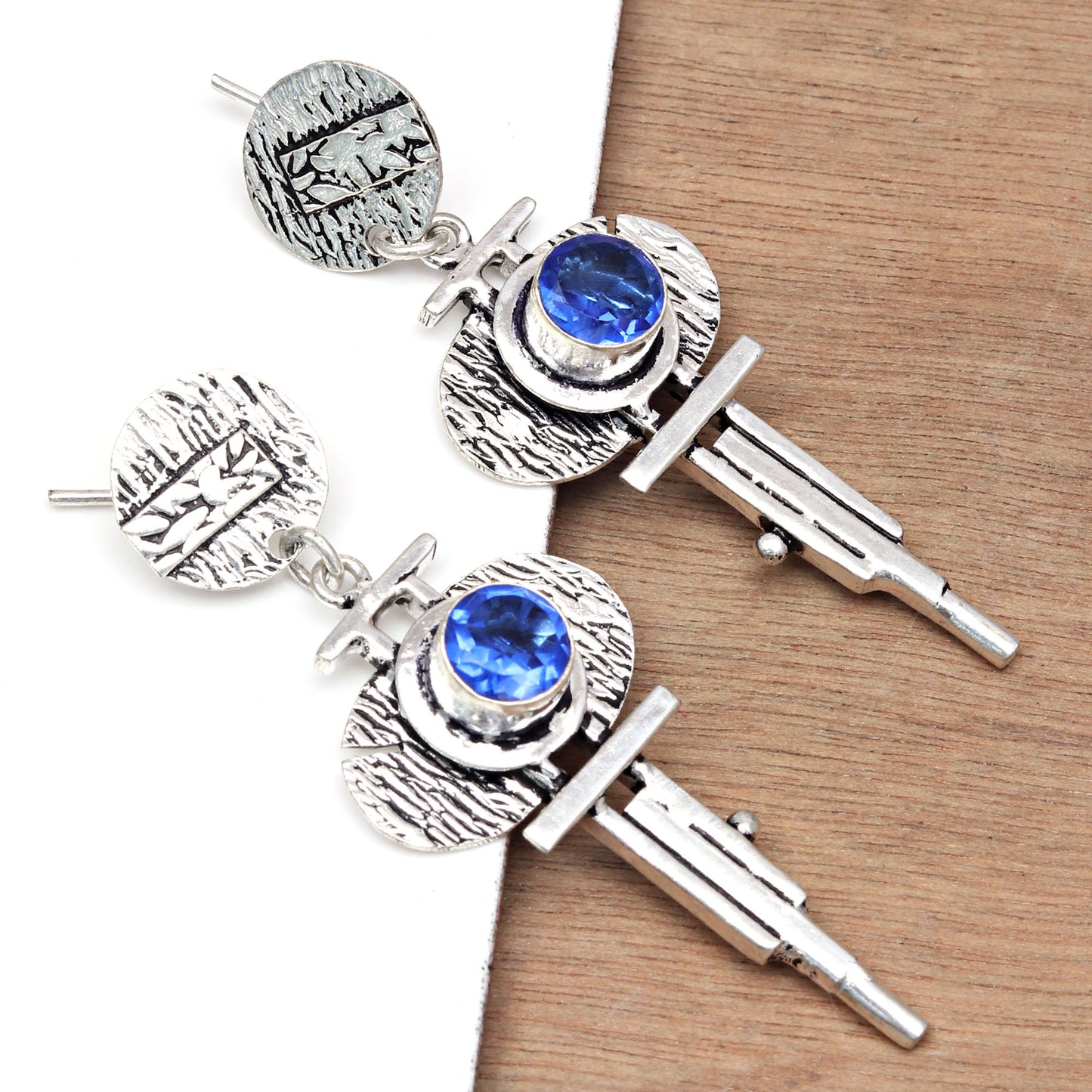 Tanzanite Earring in 925 Silver for Women & Girls