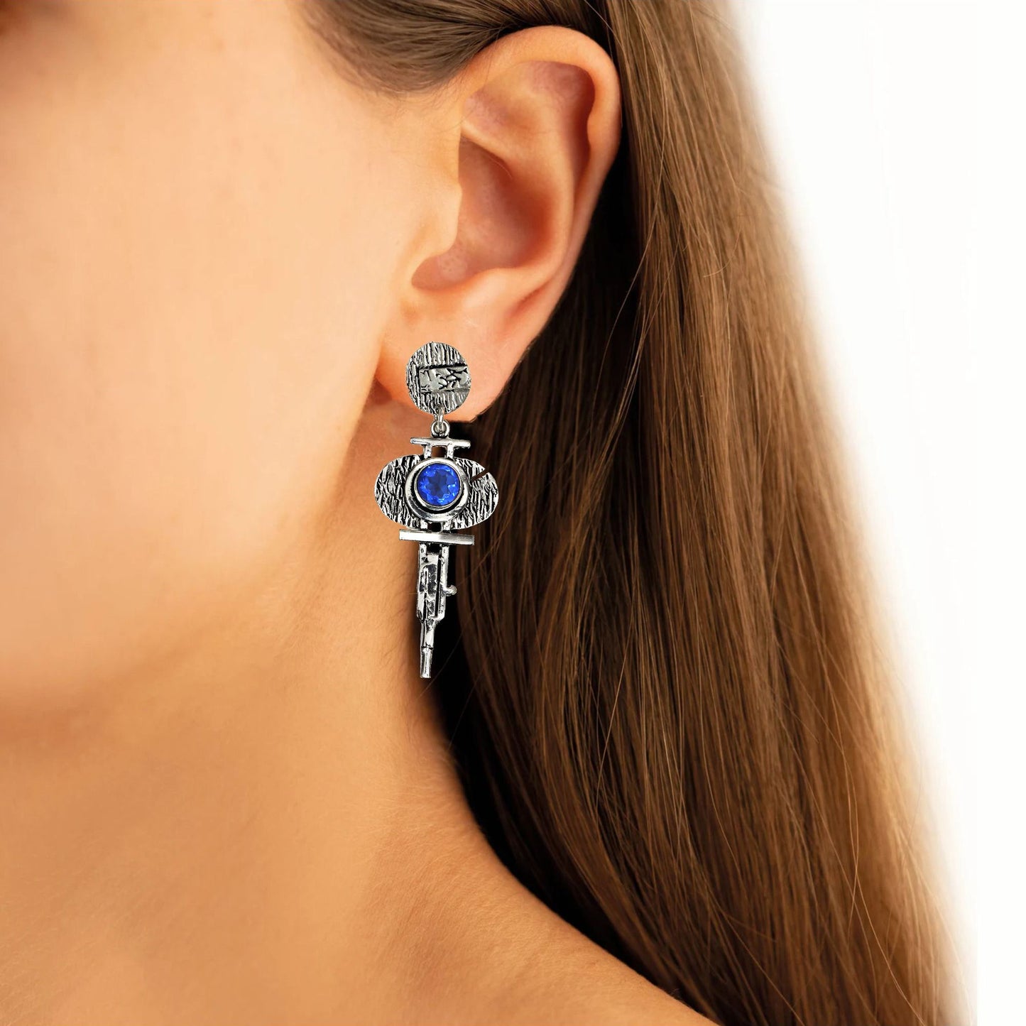 Tanzanite Earring in 925 Silver for Women & Girls