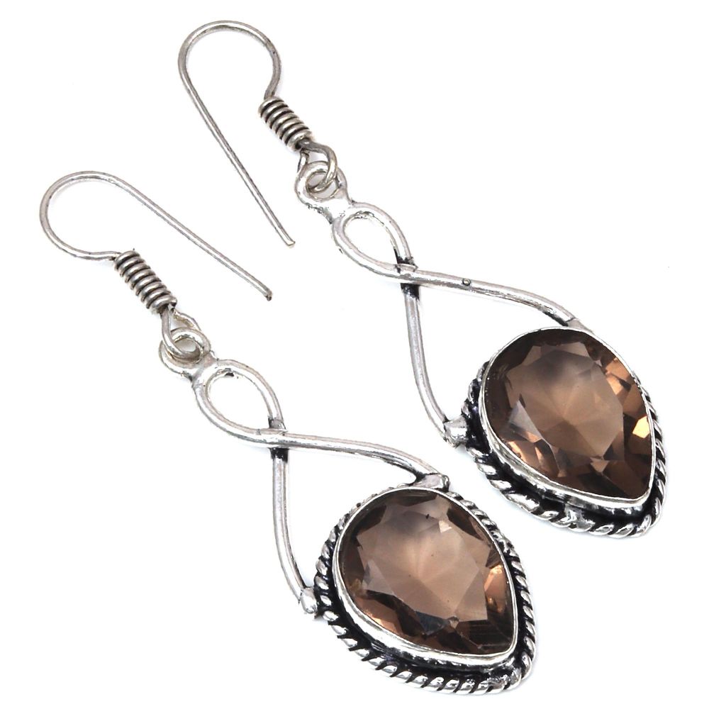 Smoky 925 Sterling Silver Jewelry Earring For Women