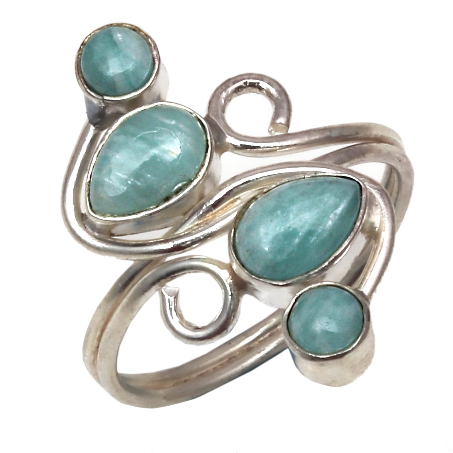 Caribbean Larimer Ring In 925 sterling silver, Designer Ring, Natural Turquoise Handmade Ring For Every Occasions