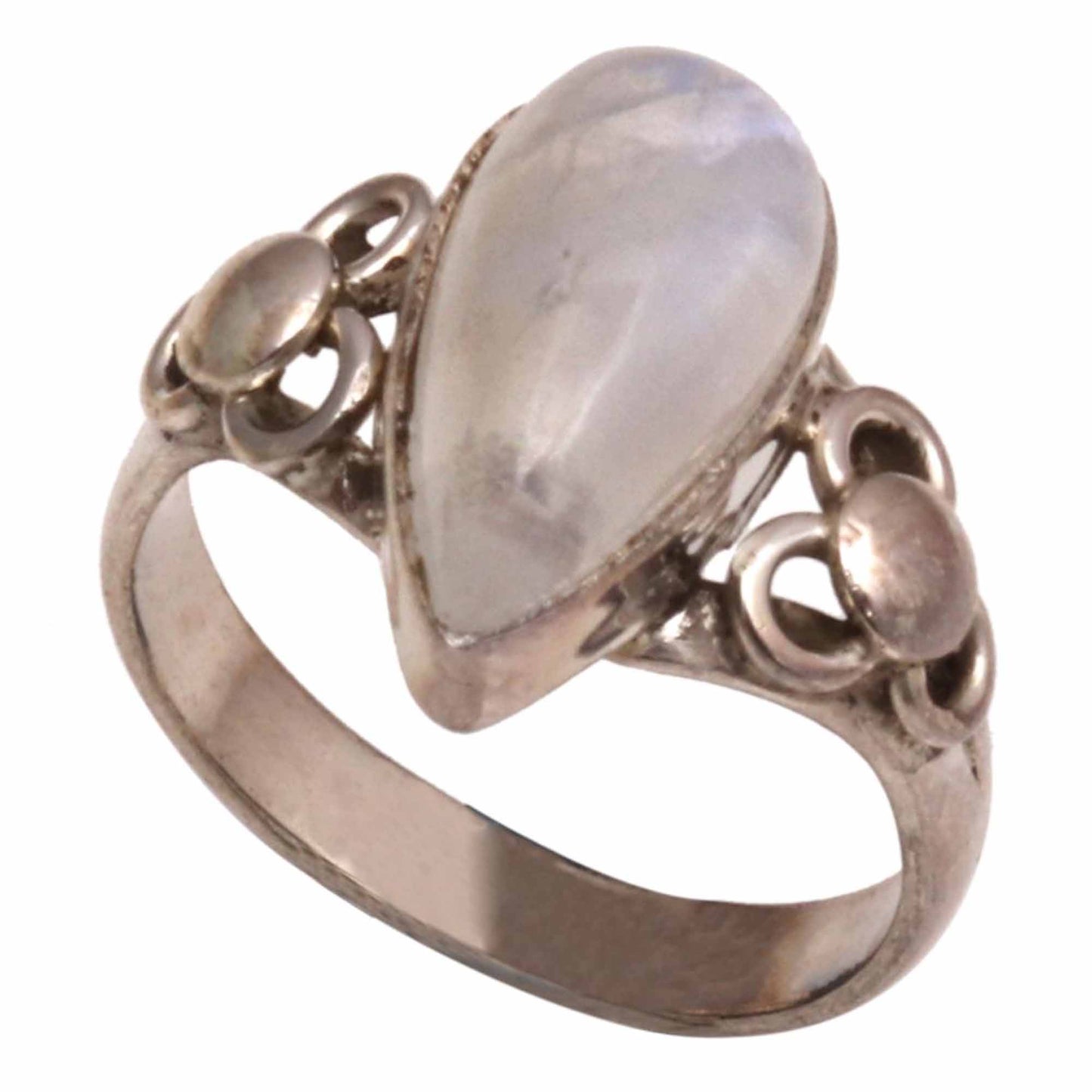 Natural Rainbow Moonstone 925 Sterling Silver, Ring For Girls