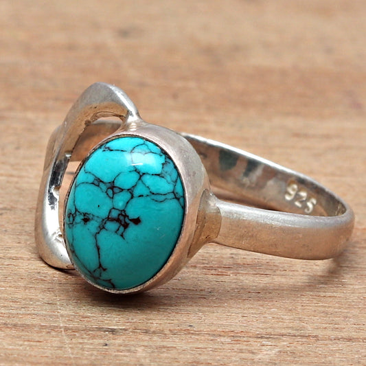 Blue Turquoise Ring In 925 sterling silver, Natural Turquoise Handmade Ring For Every Occasions