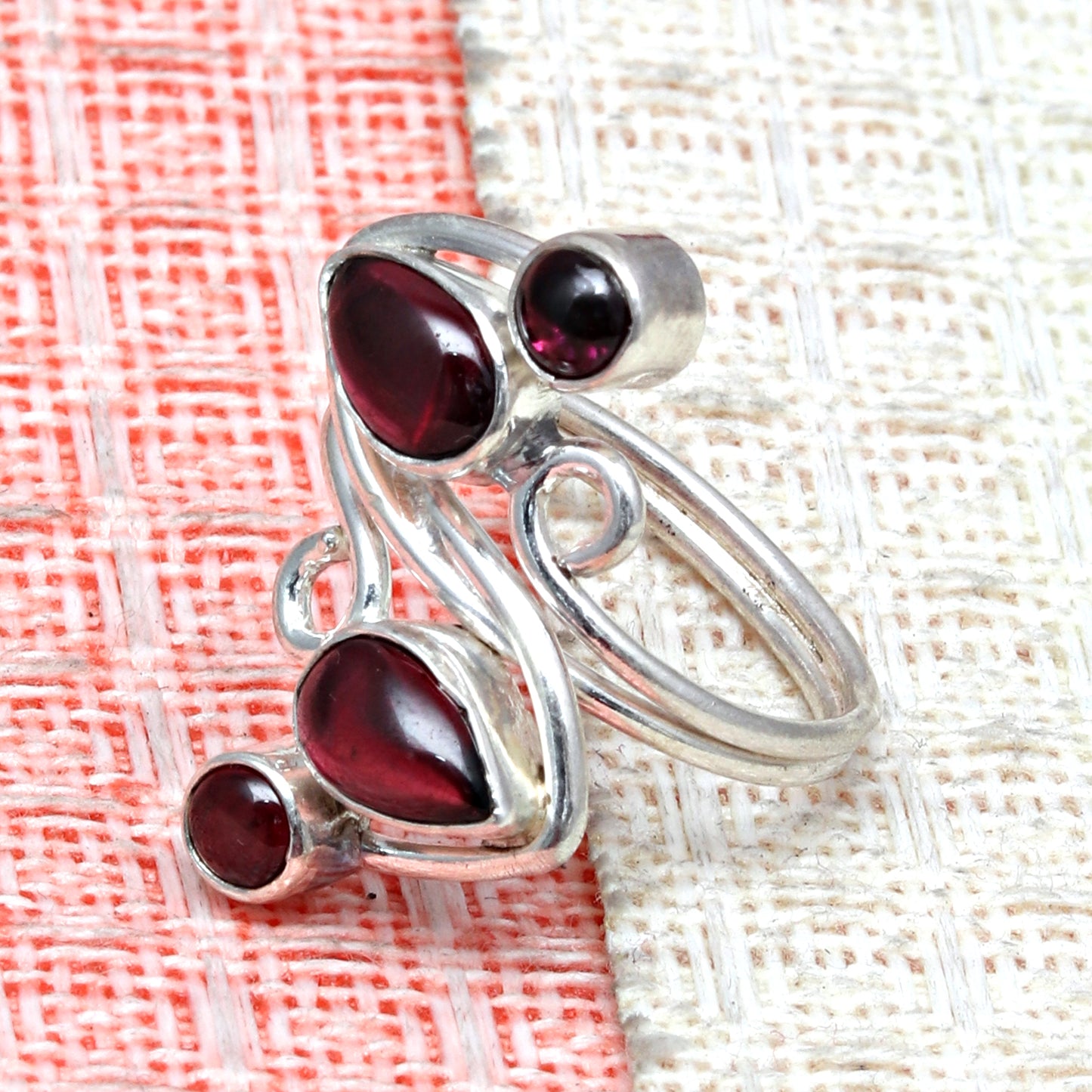 Mozambique garnet Ring In 925 sterling silver, Designer Ring, Natural Turquoise Handmade Ring For Every Occasions