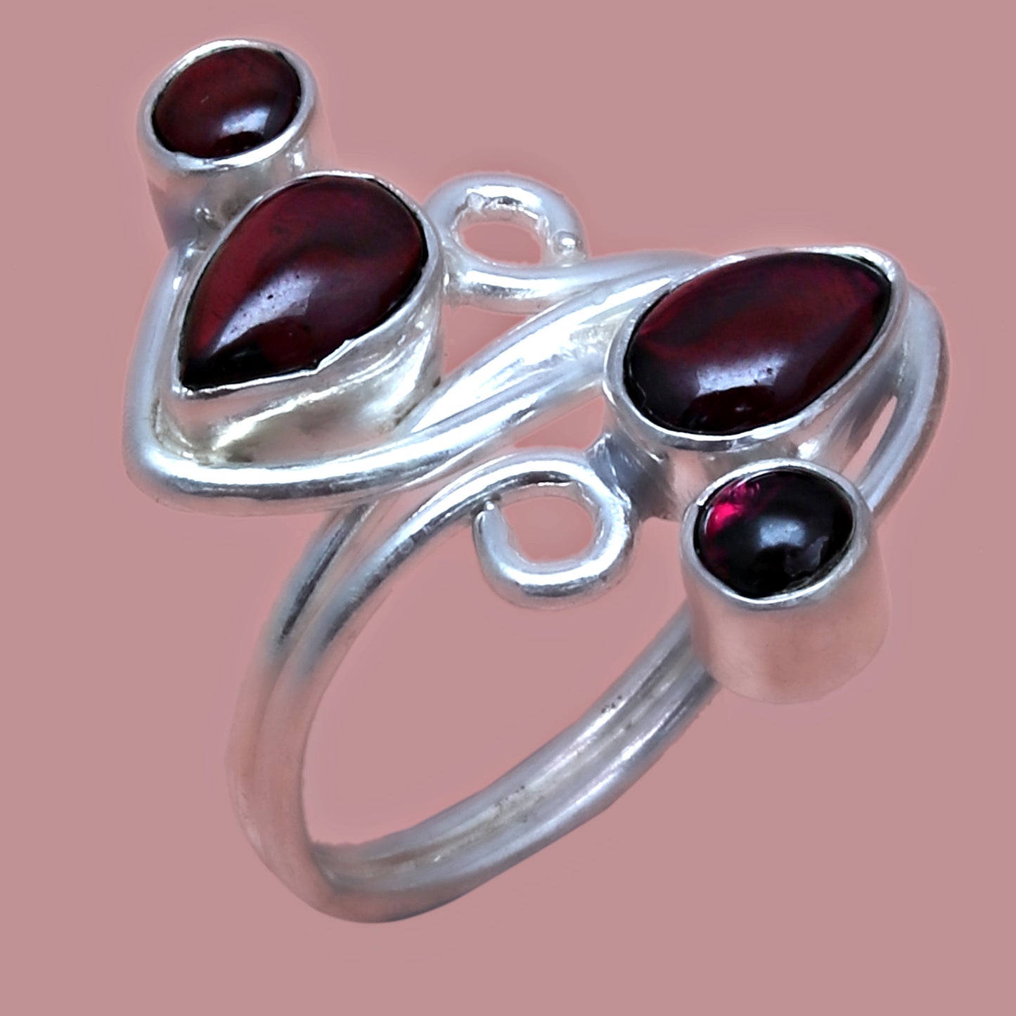 Mozambique garnet Ring In 925 sterling silver, Designer Ring, Natural Turquoise Handmade Ring For Every Occasions