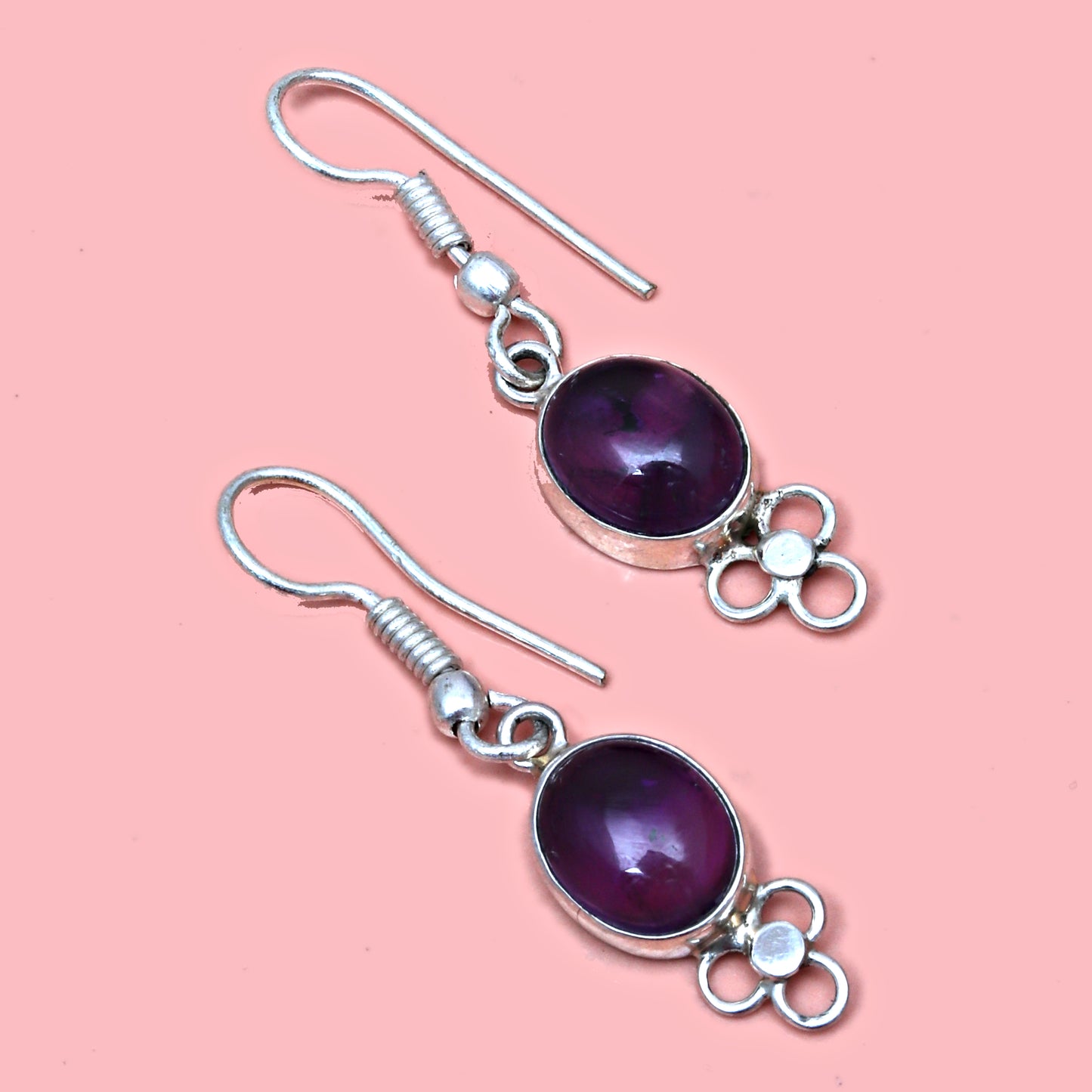 Pretty Attractive Amethyst Handmade Drop Dangle Stud Earring In 925 Sterling Silver Jewelry For Wedding & Anniversary