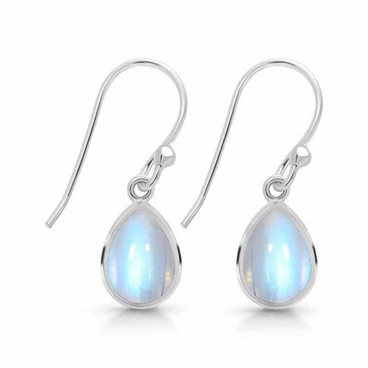 "Moonstone Silver Earrings - Handcrafted Gemstone Jewelry"